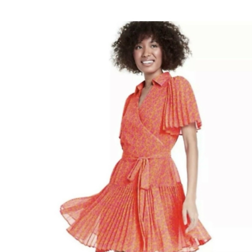 Orange and pink dress